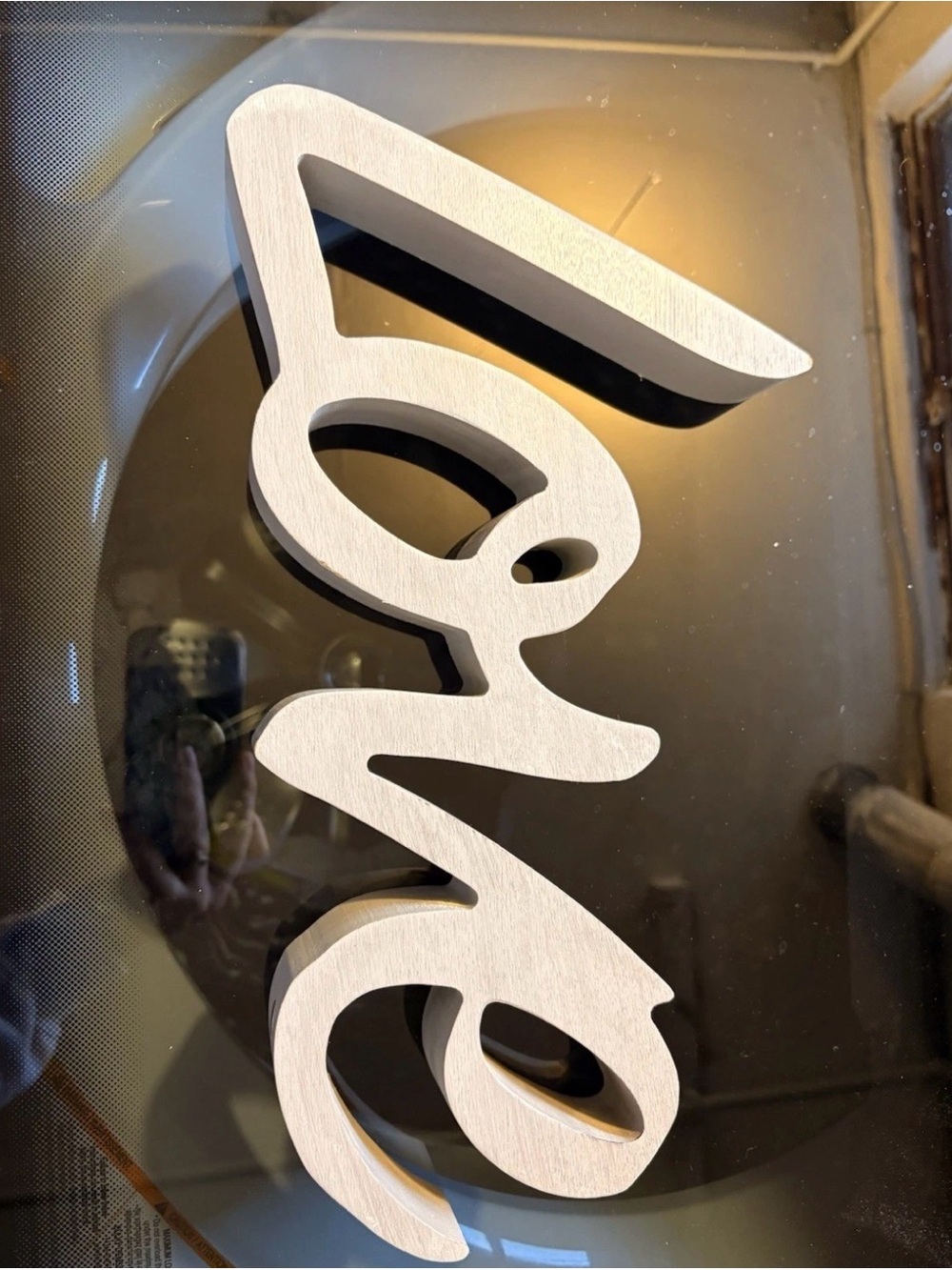 Decorative 'Love' Script Accent - White